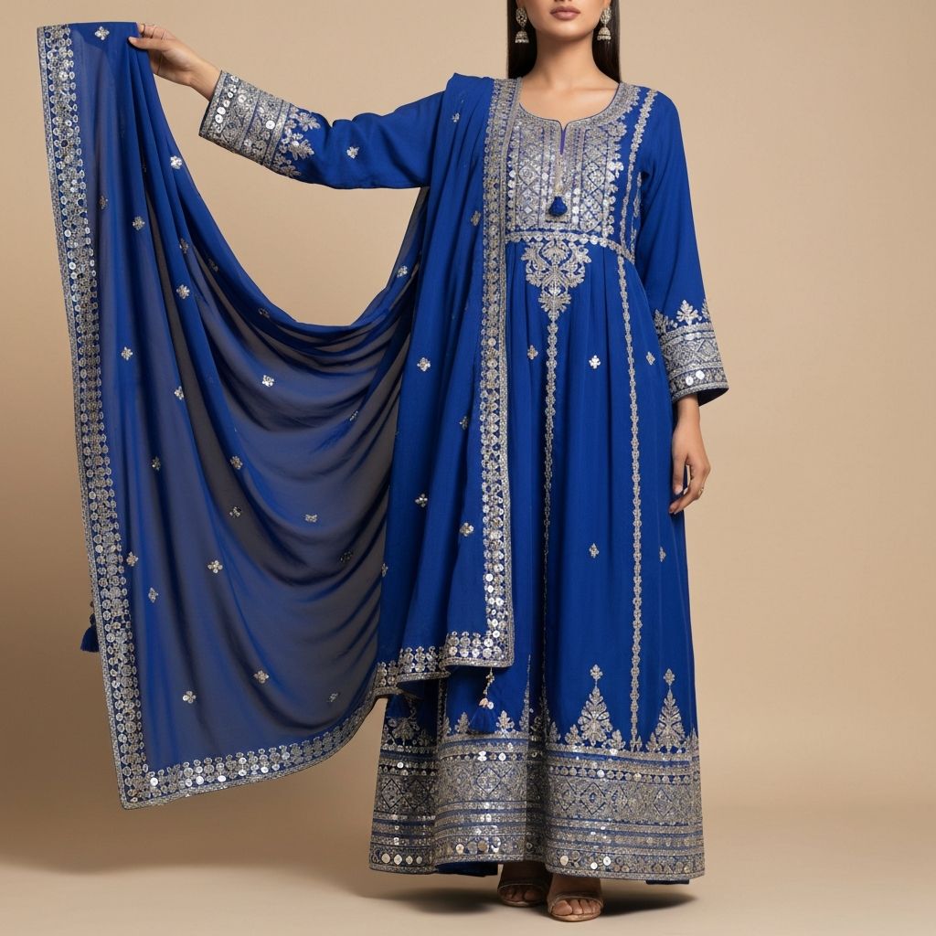 Balkh Royal Blue Dress